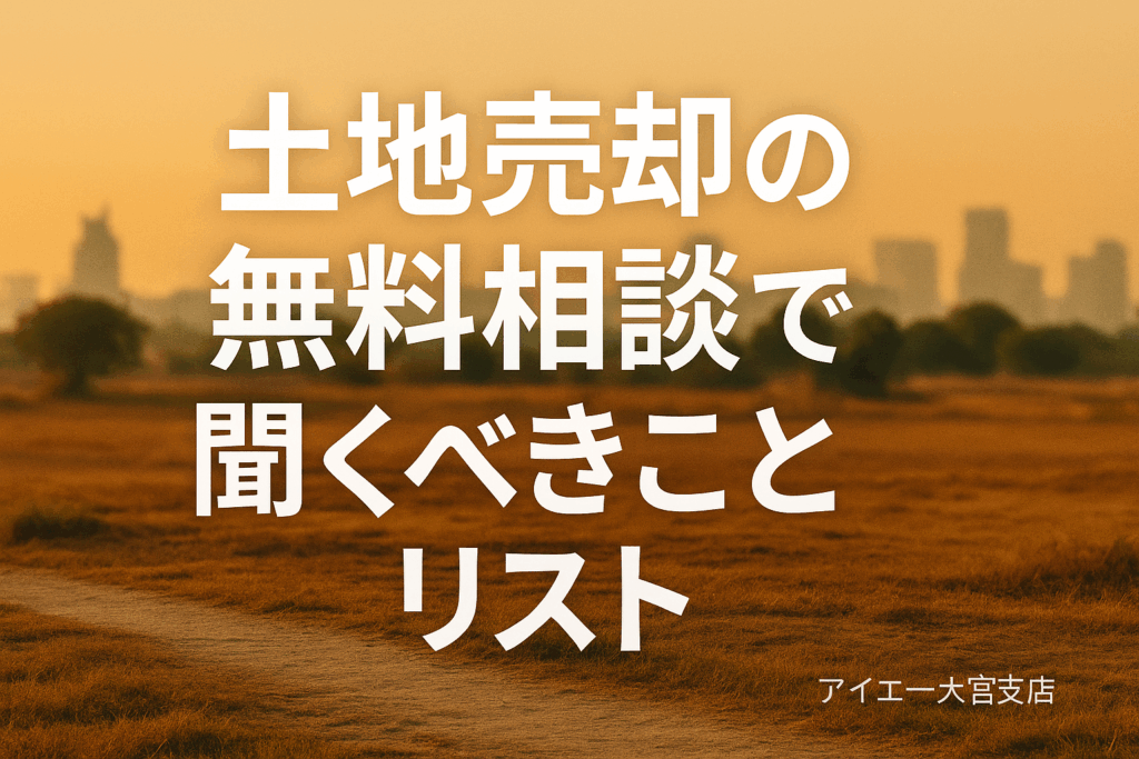 土地売却の無料相談で聞くべきことリスト