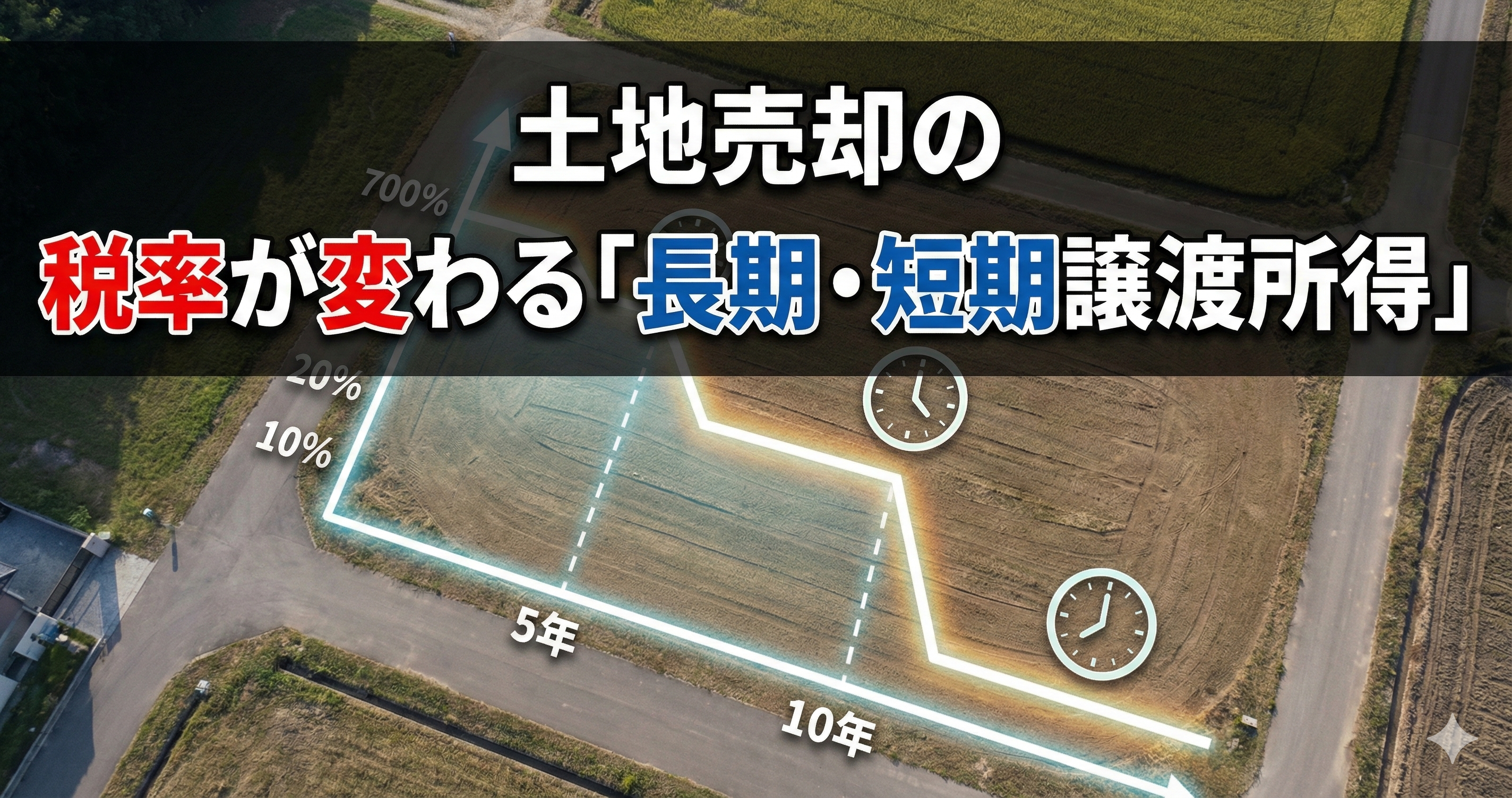 所有期間5年が分かれ目！土地売却の税率が変わる「長期・短期譲渡所得」の知識