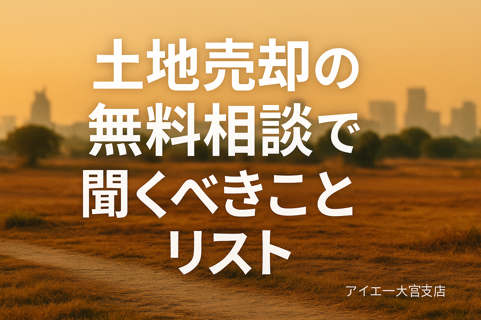 【完全版】土地売却の無料相談で聞くべきこと20選｜アイエー大宮支店のプロが徹底解説