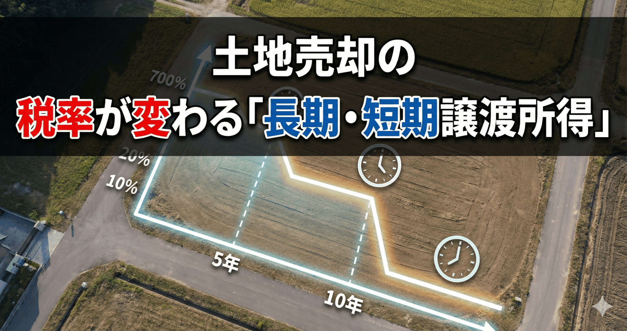 所有期間5年が分かれ目！土地売却の税率が変わる「長期・短期譲渡所得」の知識