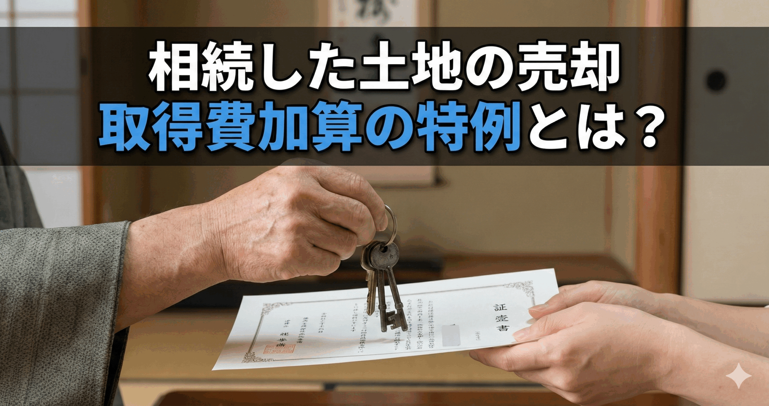 相続した土地の売却、税金で損しないための「取得費加算の特例」とは？