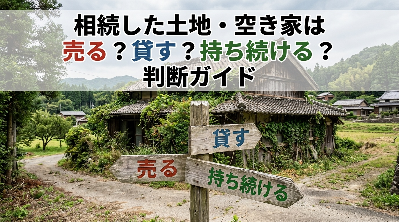 相続した土地・空き家は売る？貸す？持ち続ける？判断ガイド